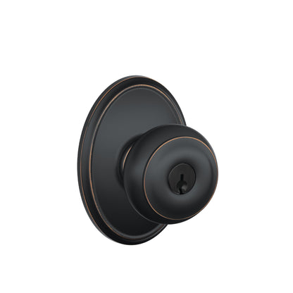 Schlage F51A GEO-625-CAM Georgian Knob with Camelot Trim – Bright Chrome