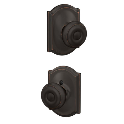 Schlage F51A GEO-625-CAM Georgian Knob with Camelot Trim – Bright Chrome