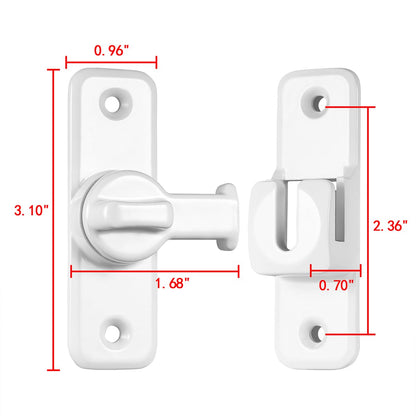 Enhanced Security Flip Latch Lock, Heavy-Duty Sliding & Swing Door Latch
