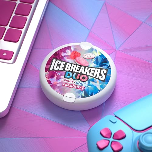 Ice Breakers Duo Fruit Plus Cool Cherry Sugar Free Mints Tins, 1.3 oz (8 Count)