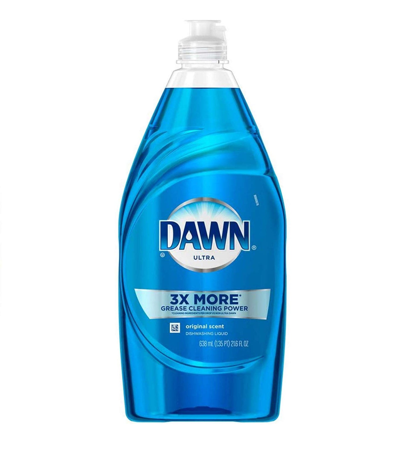 Dawn Platinum Spülmittel, Flüssiges Geschirrspülmittel, Fettlöser, Fresh Rain, 3 x 24 oz + Schwammpaket 