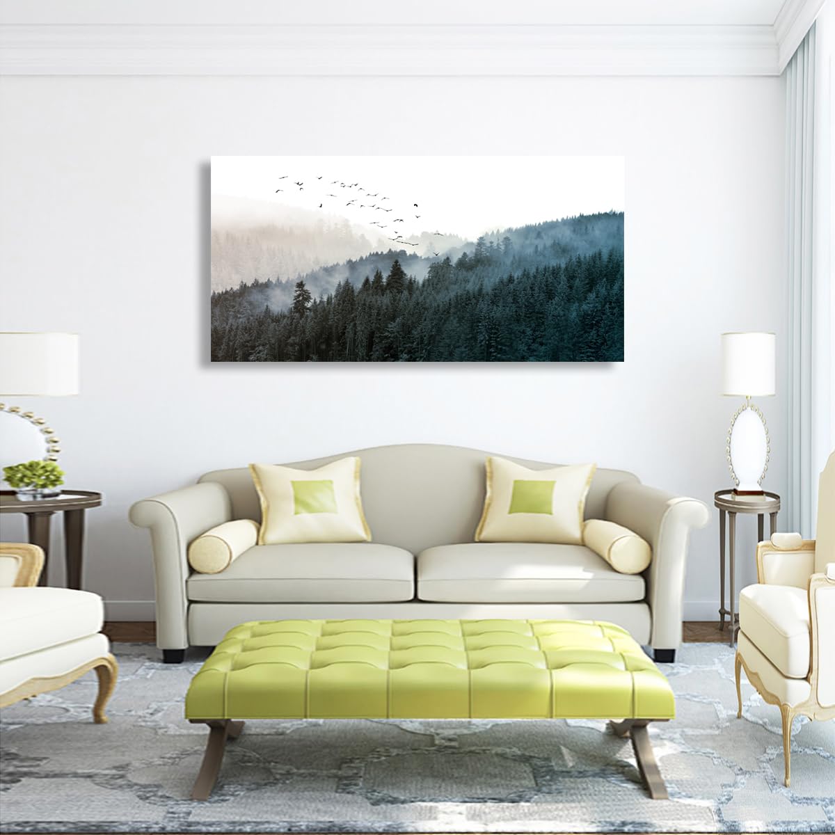 Golden Lotus Pictures Canvas Wall Art for Living room Office Bedroom Wall Decor,Flowers Wall Art Print Paintings Modern Abstract Oil Painting Artwork Waterproof Ready to Hang-20x40inch