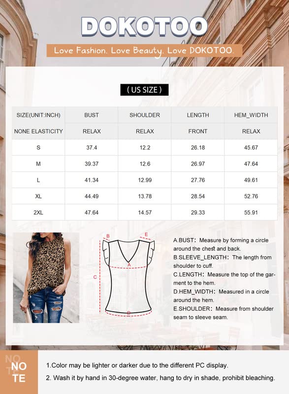 Dokotoo Womens Casual Sleeveless Shirts Halter Neck Leopard Print Tank Top and Blouses