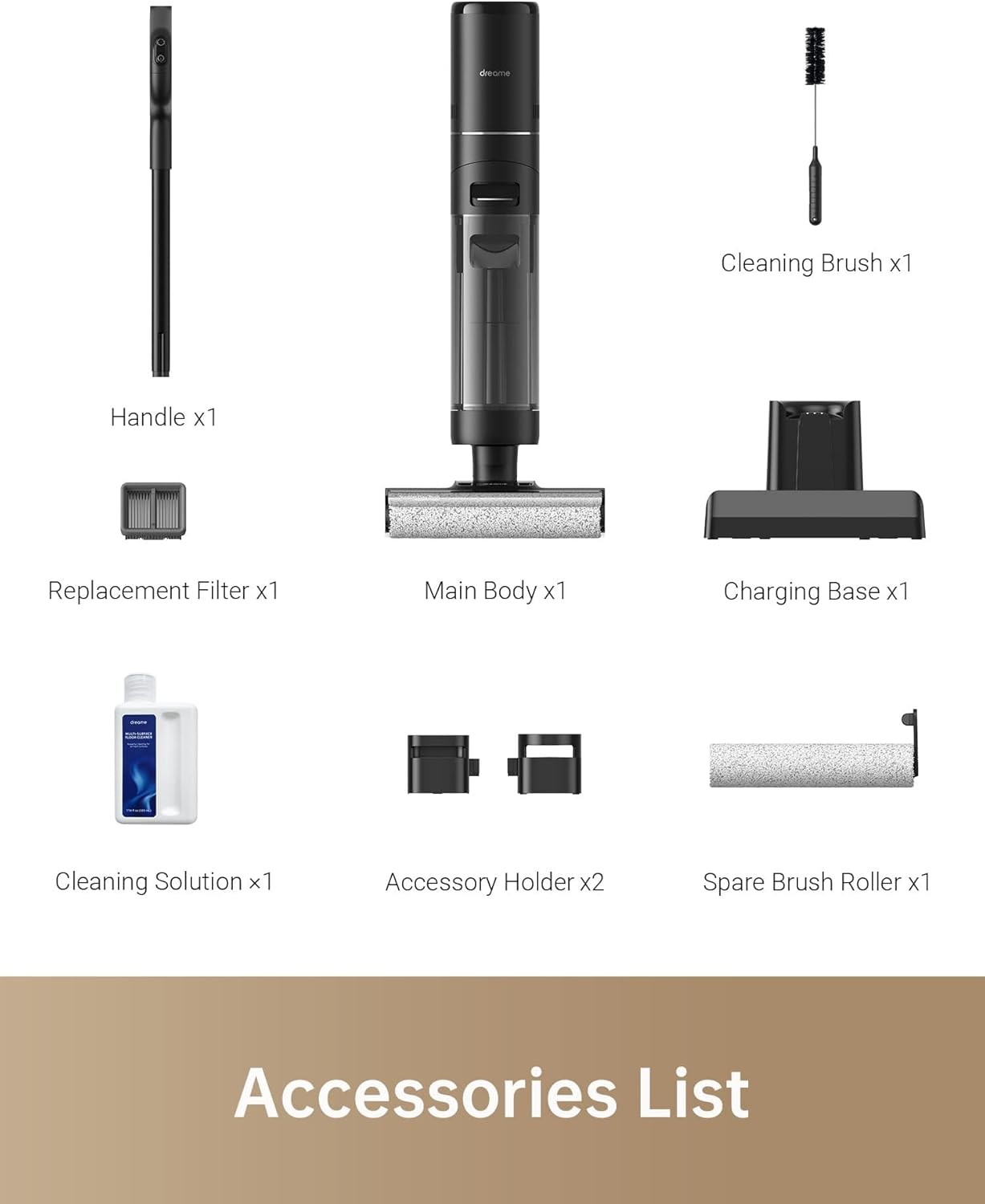 DREAME H12 PRO Wet Dry Vacuum Cleaner, Cordless Vacuum Mop All in One, Smart Floor Cleaner for Hard Floor, One-Step Edge to Edge Cleaning with Hot Air Drying