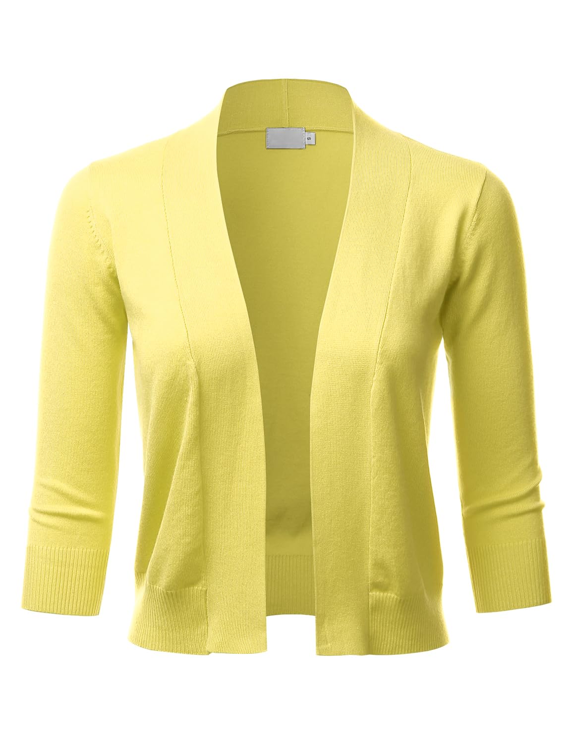 LALABEE Cardigan boléro court classique à manches 3/4 pour femme ouvert sur le devant pour robes (S~XXL)