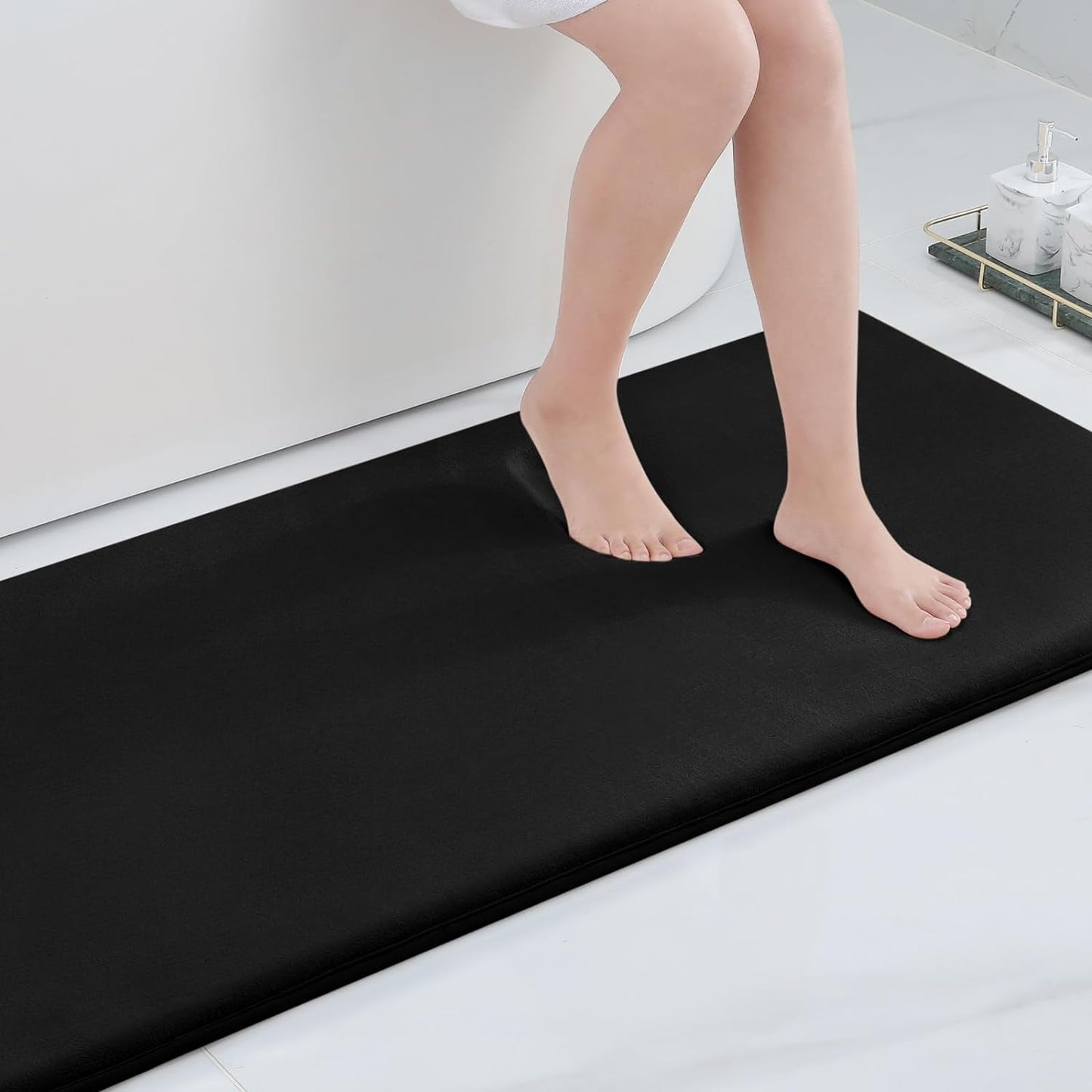 Smiry Memory Foam Bath Mat – Ultra Soft, Absorbent, Non-Slip Rug for Bathroom