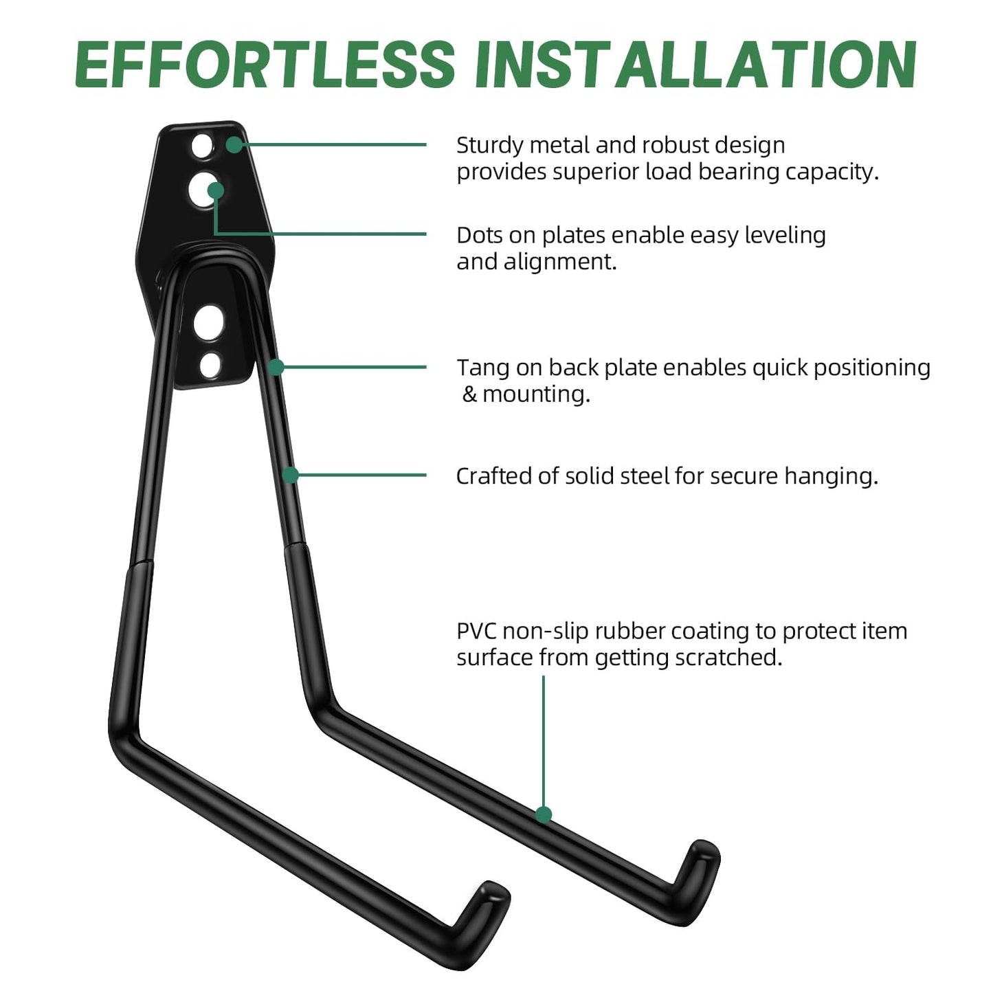 Heavy Duty Hook, Loading Capacity 100 LBS, 6 inch, Hooks for Garage Wall and Garage Ceiling