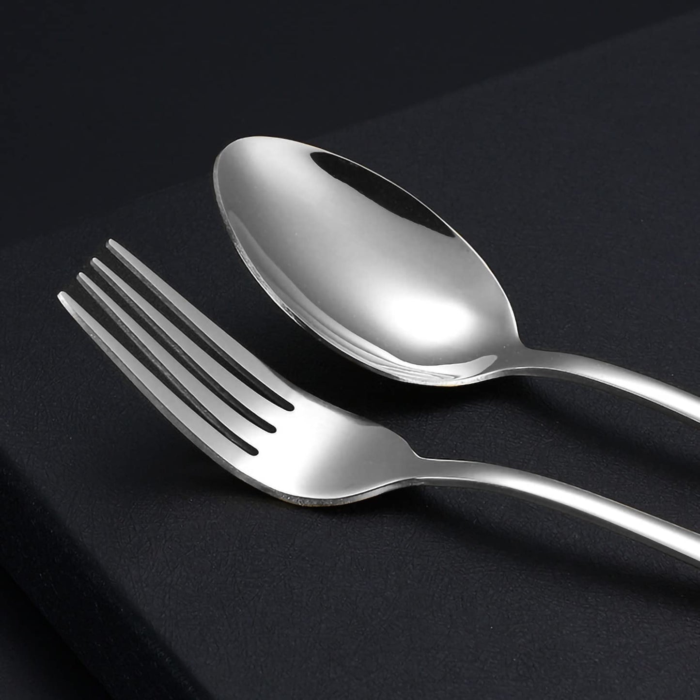 Portable Travel Utensils Set, 18/8 Stainless Steel 3 PCS Cutlery Set Including Knife Fork and Spoon, Reusable Travel Silverware Set with Case for Lunch Box Camping School Office