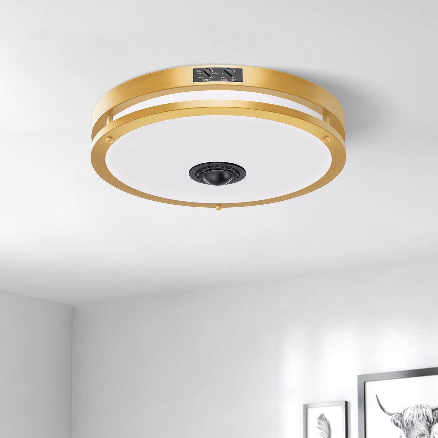 Motion Sensor LED Ceiling Light – Adjustable Color Temp, Outdoor Flush Mount
