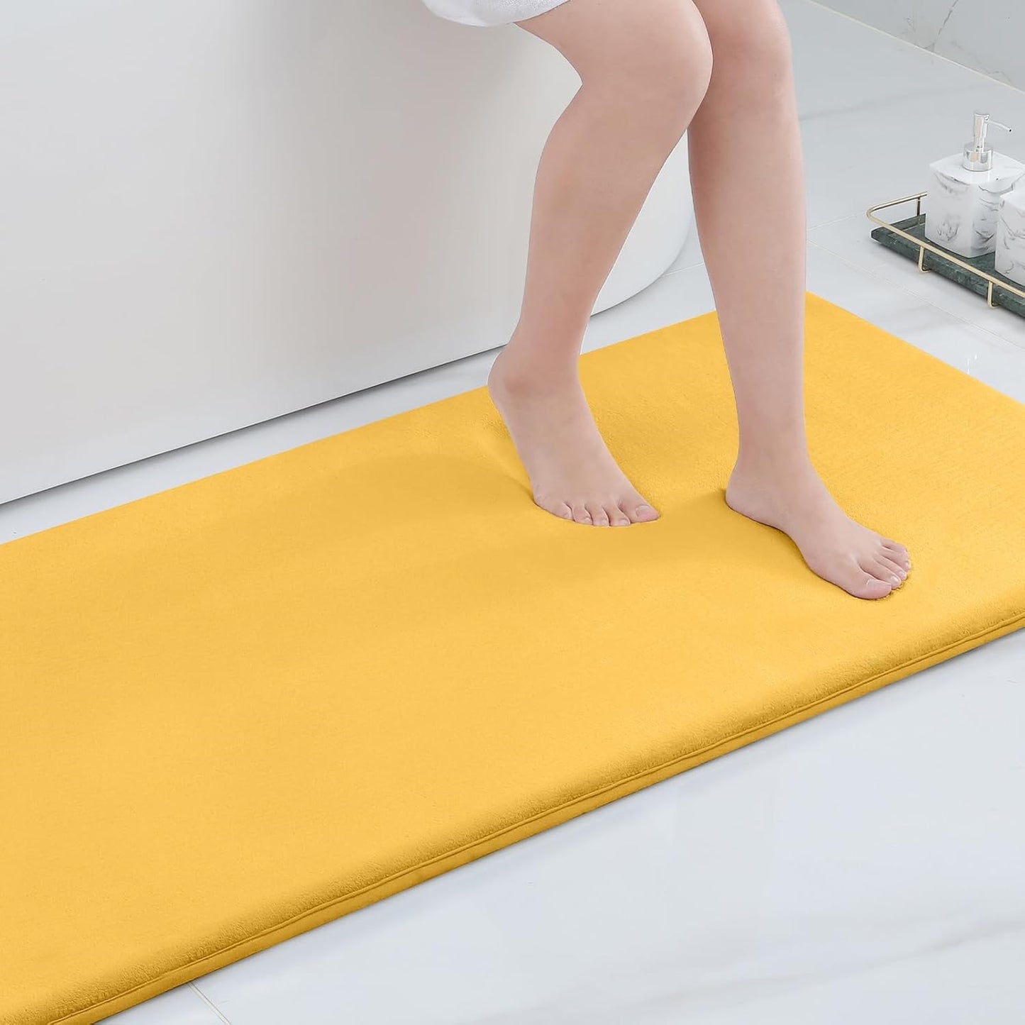 Smiry Memory Foam Bath Mat – Ultra Soft, Absorbent, Non-Slip Rug for Bathroom