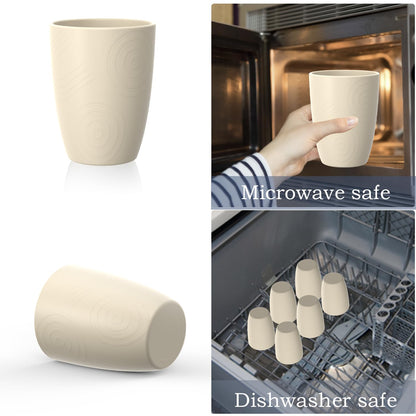 Homienly Wheat Straw Cups – Reusable, Unbreakable, Tumblers, Stackable & Dishwasher Safe
