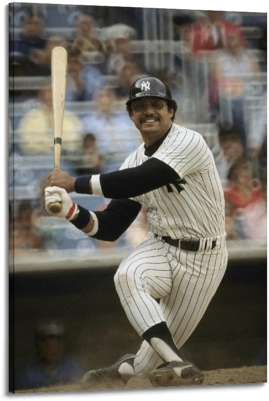 lurouya Reggie Jackson Baseball Player Poster Poster Album Cover Posters for Bedroom Wall Art Canvas Posters Music Album Cover Poster 08x12inch(20x30cm) Frame-style