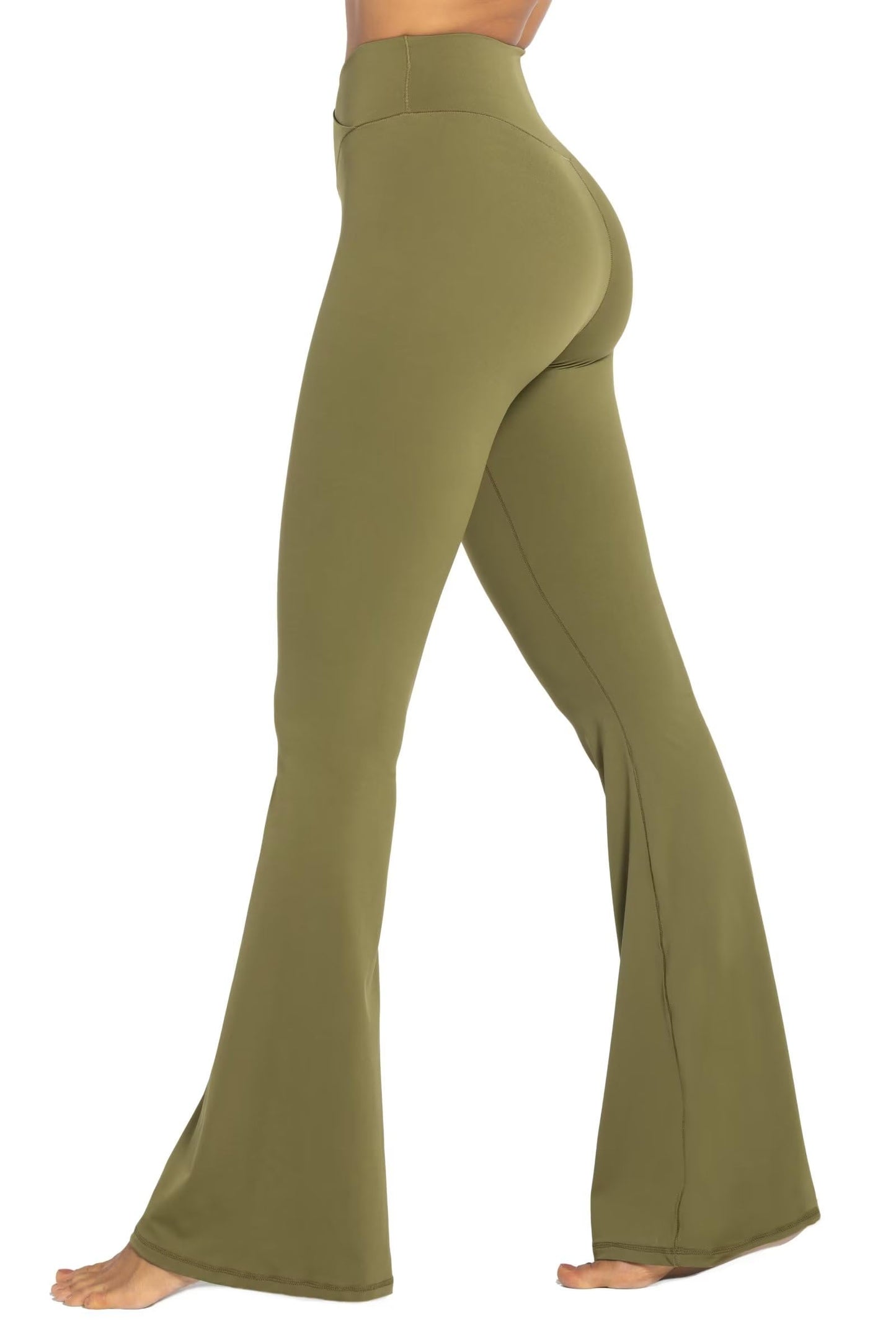 Sunzel Womens Flare Leggings No Front Seam Flare Yoga Pants with Tummy Control Crossover High Waist and Wide Leg