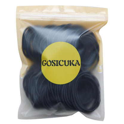 120 Pieces Black Hair Ties for Thick and Curly Hair Ponytail Holders Hair Elastic Band(4mm)