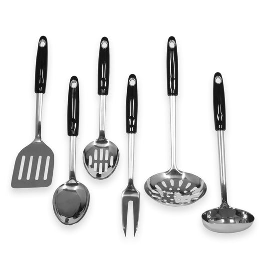 Chef Craft Heavy Duty Kitchen Tool and Utensil Set, 6 Piece, Stainless Steel