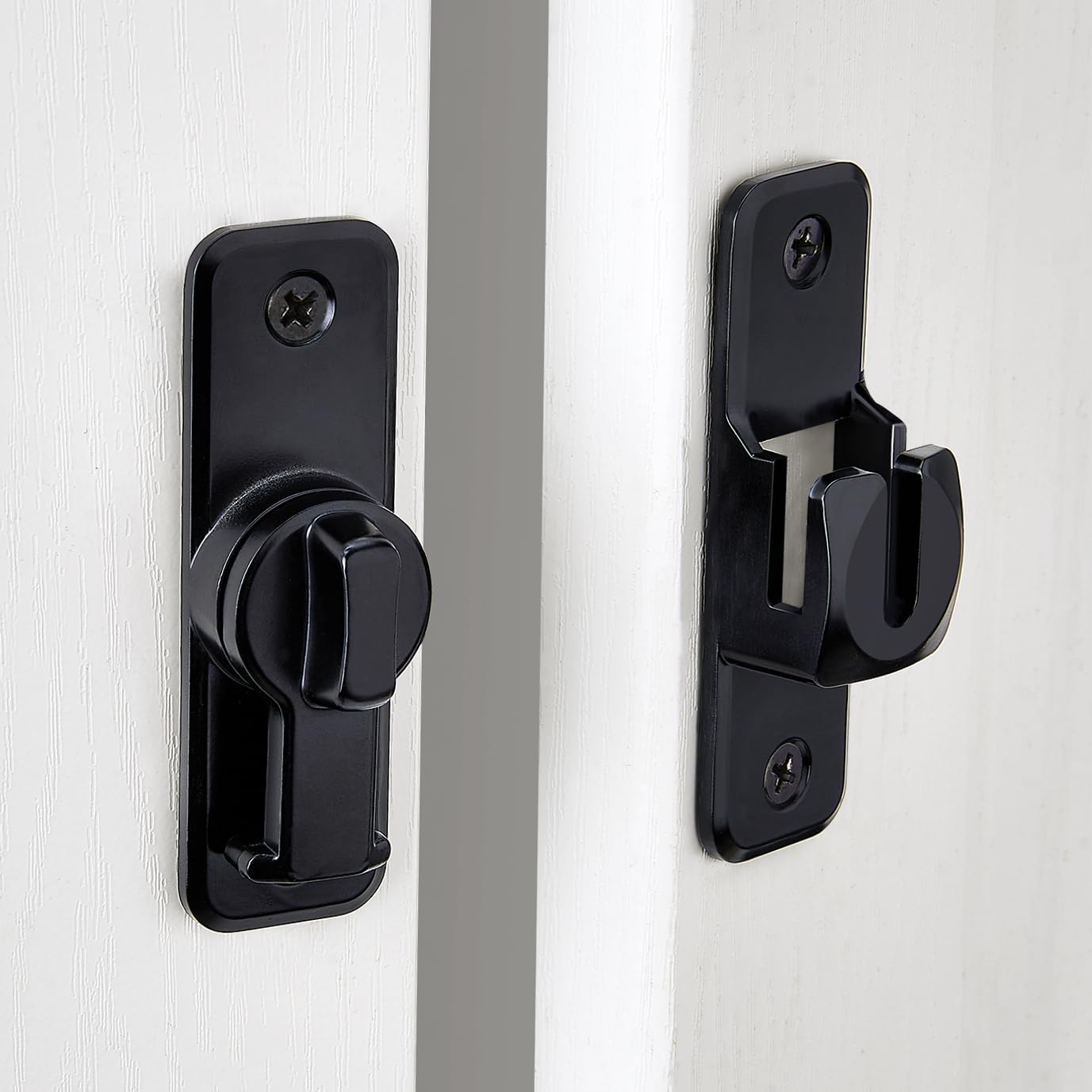 Enhanced Security Flip Latch Lock, Heavy-Duty Sliding & Swing Door Latch