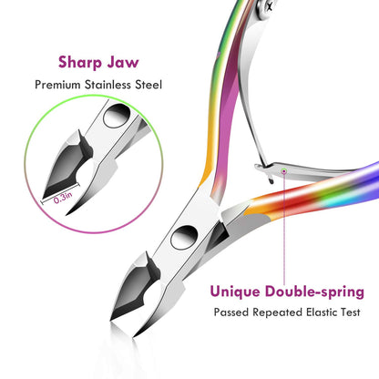 Cuticle Trimmer & Pusher – Professional Stainless Steel Manicure/Pedicure Tool for Nails