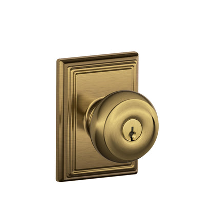 Schlage F51A GEO-625-CAM Georgian Knob with Camelot Trim – Bright Chrome