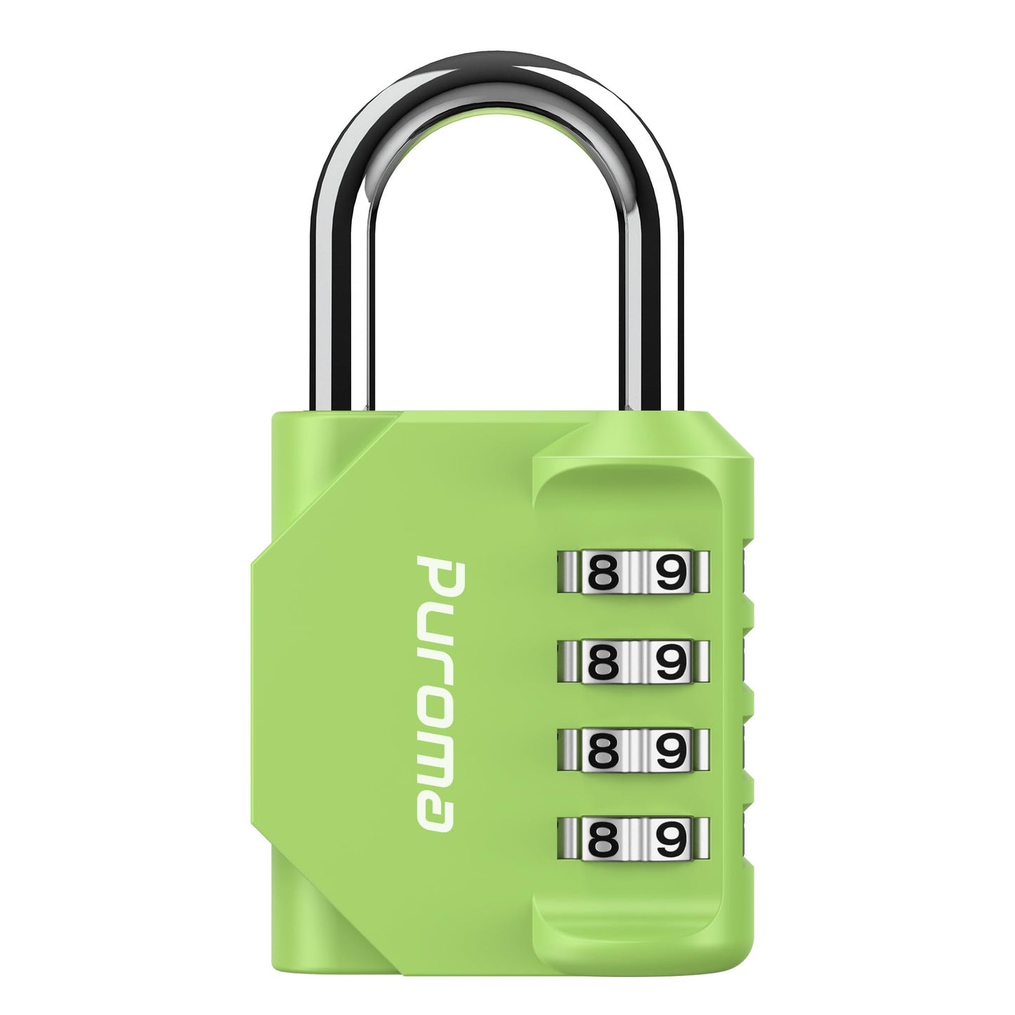 Puroma 4 Pack Combination Lock 4 Digit Locker Lock Outdoor Waterproof Padlock for School Gym Locker, Sports Locker, Fence, Toolbox, Gate, Case, Hasp Storage (Green)