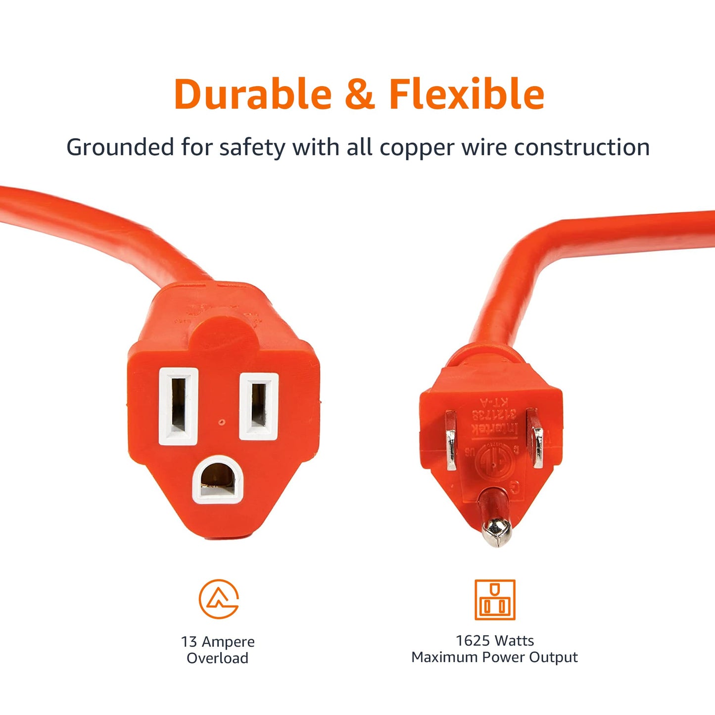 3-Prong Vinyl Indoor/Outdoor Extension Cord – 13A, 125V