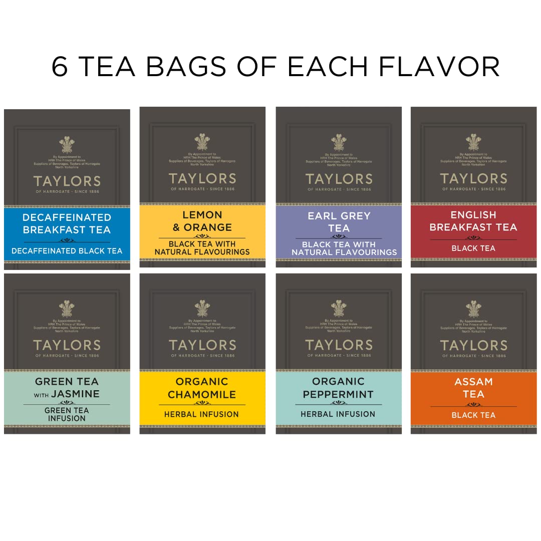 Coffret de thés de spécialité assortis Taylors of Harrogate, 48 unités (paquet de 1) 