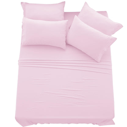 LUX Décor 6-Piece Sheet Set – Soft Microfiber Bedding with Deep Pocket Fitted Sheet & 4 Pillowcases (Paisley)