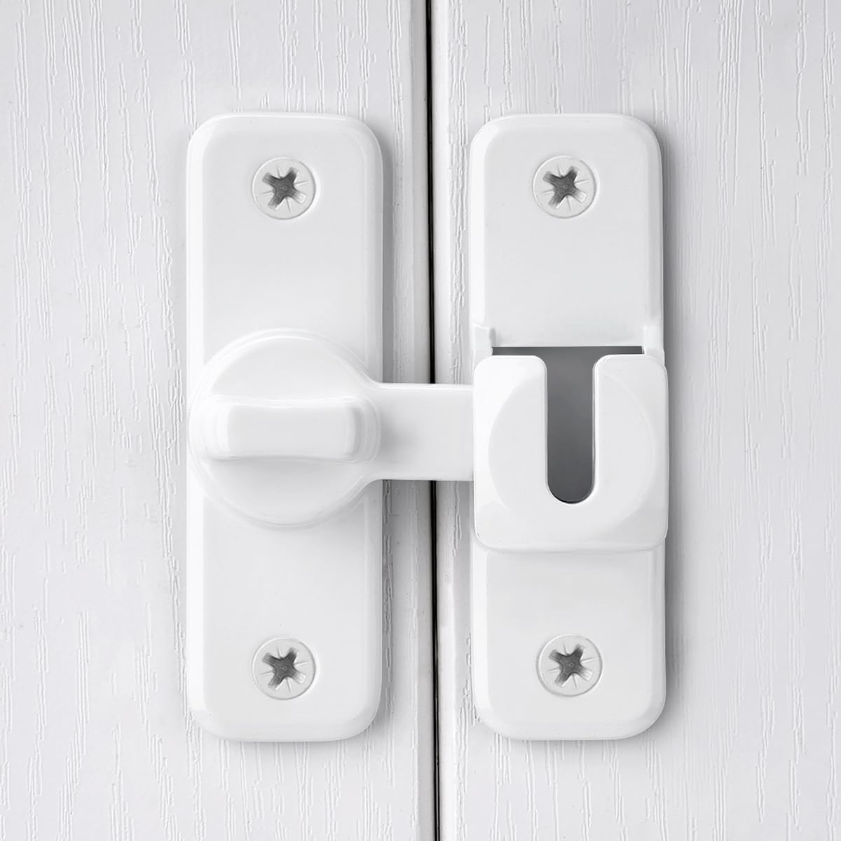 Enhanced Security Flip Latch Lock, Heavy-Duty Sliding & Swing Door Latch