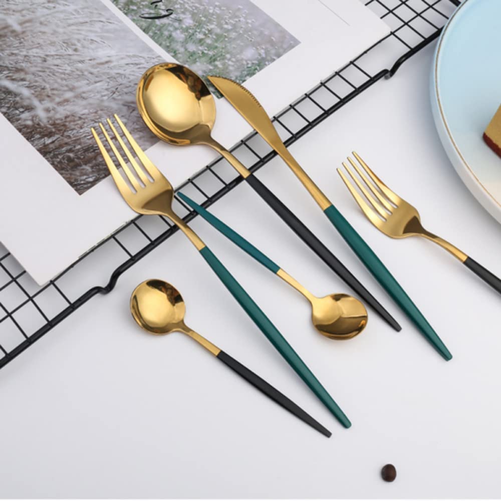 Portable Travel Utensils Set, 18/8 Stainless Steel 3 PCS Cutlery Set Including Knife Fork and Spoon, Reusable Travel Silverware Set with Case for Lunch Box Camping School Office