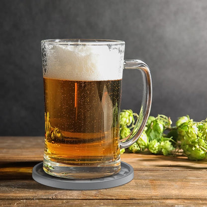 Silicone Coasters with Holder – 6-Pack, Thickened Non-Slip Deep Tray Drink Coasters