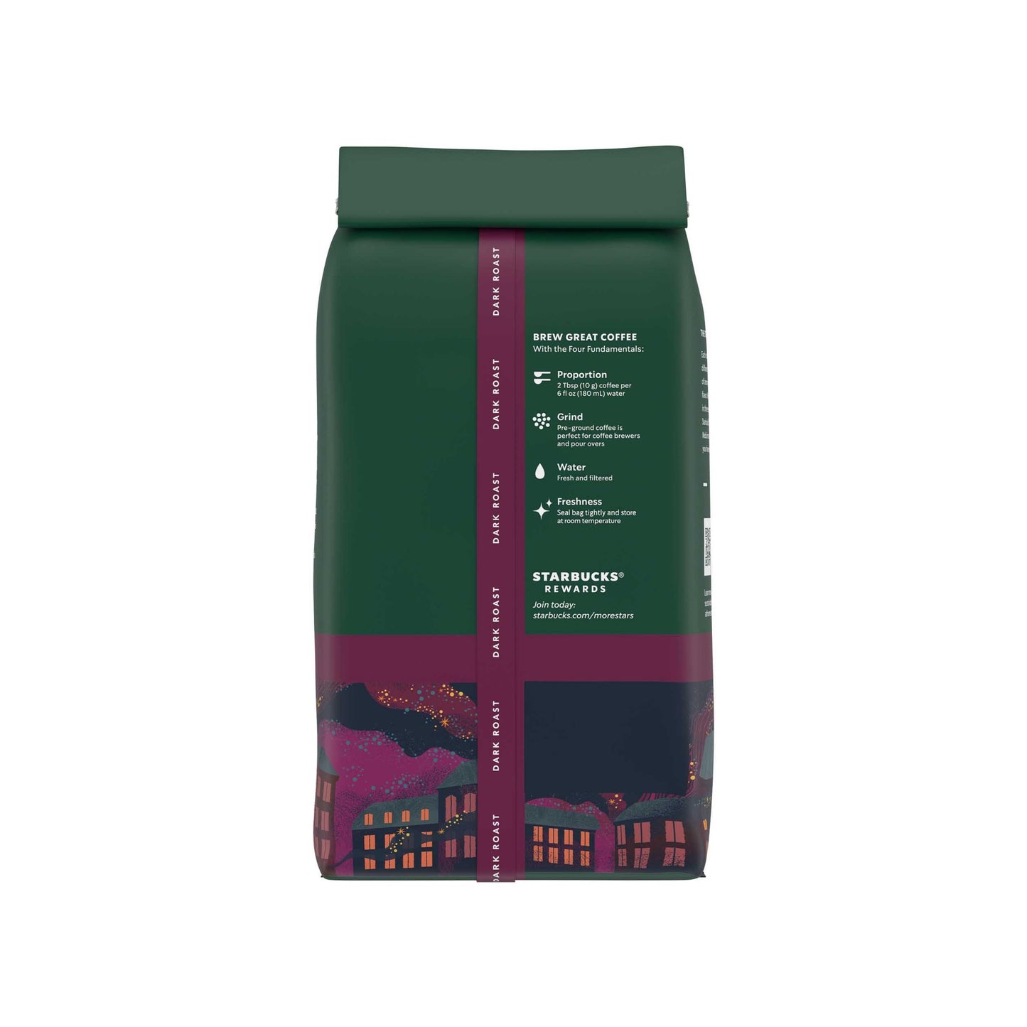 Café moulu Starbucks, café torréfié foncé, torréfaction française, 100 % arabica, 1 sac (28 oz) 