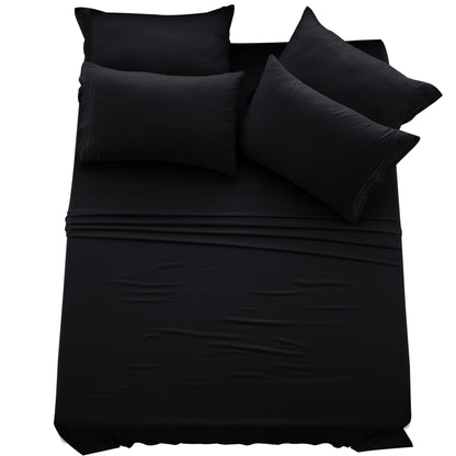 LUX Décor 6-Piece Sheet Set – Soft Microfiber Bedding with Deep Pocket Fitted Sheet & 4 Pillowcases (Paisley)
