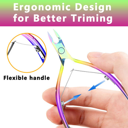 Cuticle Trimmer & Pusher – Professional Stainless Steel Manicure/Pedicure Tool for Nails