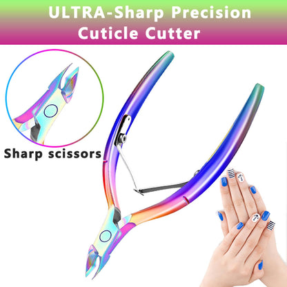 Cuticle Trimmer & Pusher – Professional Stainless Steel Manicure/Pedicure Tool for Nails