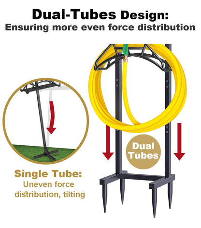 Freestanding Garden Hose Holder – Heavy Duty Metal Outdoor Hose Organizer