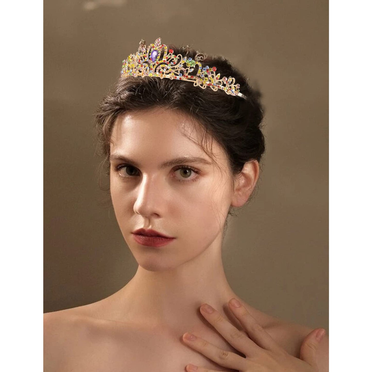 COCIDE Tiara Crystal Crowns Princess Rhinestone Crown with Combs Bride Headbands Bridal Wedding Prom Birthday Party Hair Accessories Jewelry for Women Girls (Silver)