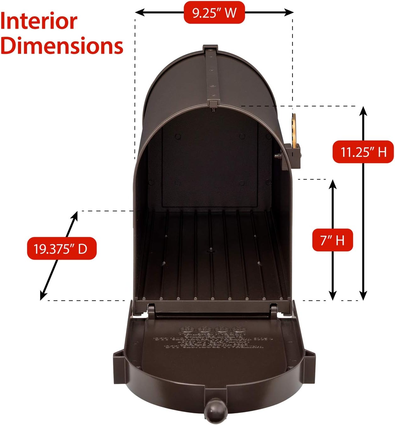 Whitehall Products Deluxe Mailbox Package, Aluminum, French Bronze