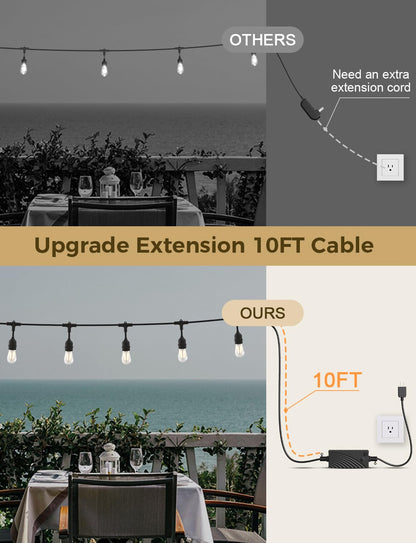 Smart Outdoor LED String Lights – App & Alexa Control, Waterproof