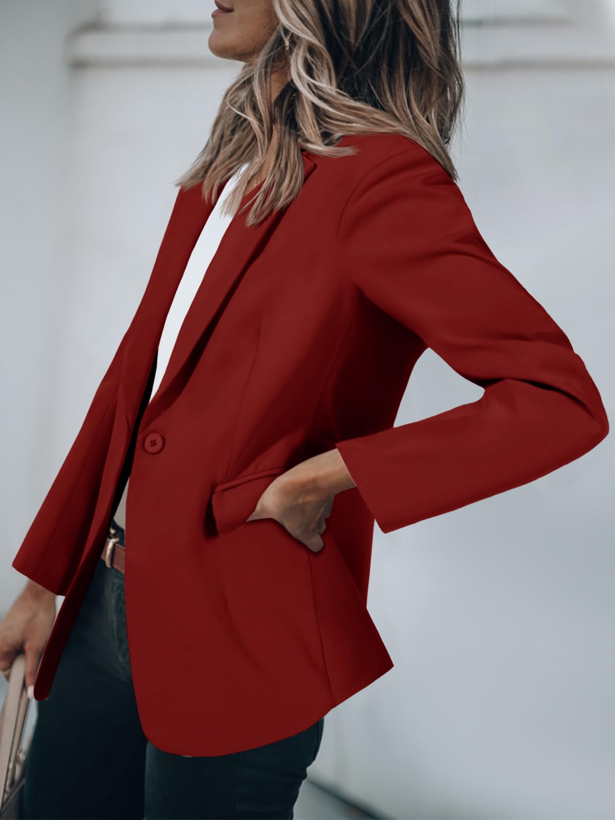 Cicy Bell Womens Blazers Open Front Long Sleeve Suit Jackets Business Casual Outfits