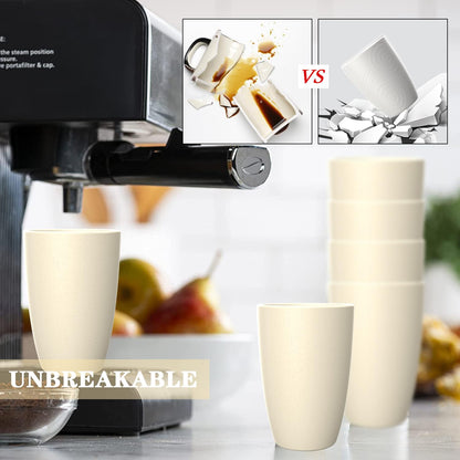 Homienly Wheat Straw Cups – Reusable, Unbreakable, Tumblers, Stackable & Dishwasher Safe