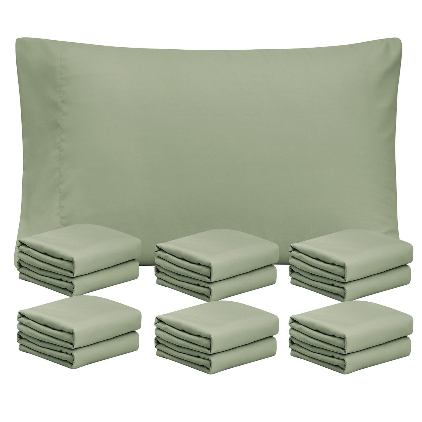 Lot de 2 taies d'oreiller FreshCulture gris foncé pour lit queen size - Fermeture à enveloppe - Tissu en microfibre brossé doux - Lot de 2 taies d'oreiller 20 x 30 pouces pour la maison, les hôtels, les écoles