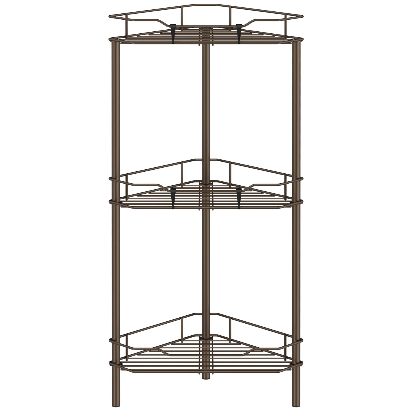 4 Tier Floor Standing Corner Shower Caddy Organizer Shelf with Hooks