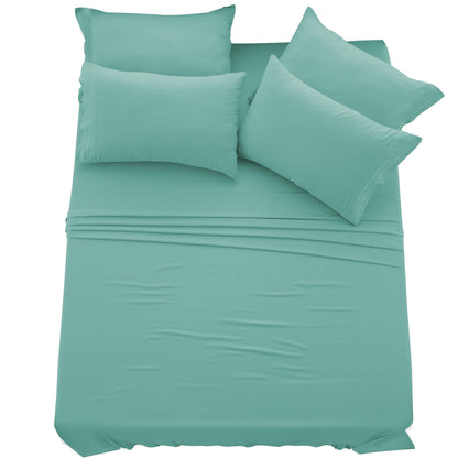 LUX Décor 6-Piece Sheet Set – Soft Microfiber Bedding with Deep Pocket Fitted Sheet & 4 Pillowcases (Paisley)