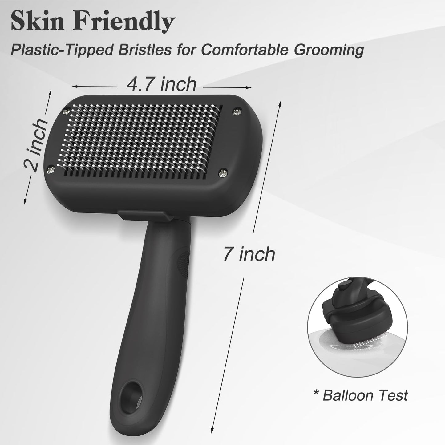 Swihauk Self Cleaning Slicker Brush - Skin Friendly for Dogs & Cats, Deshedding Grooming Tool for Shedding Hair, Puppy Brush for Haired Pets