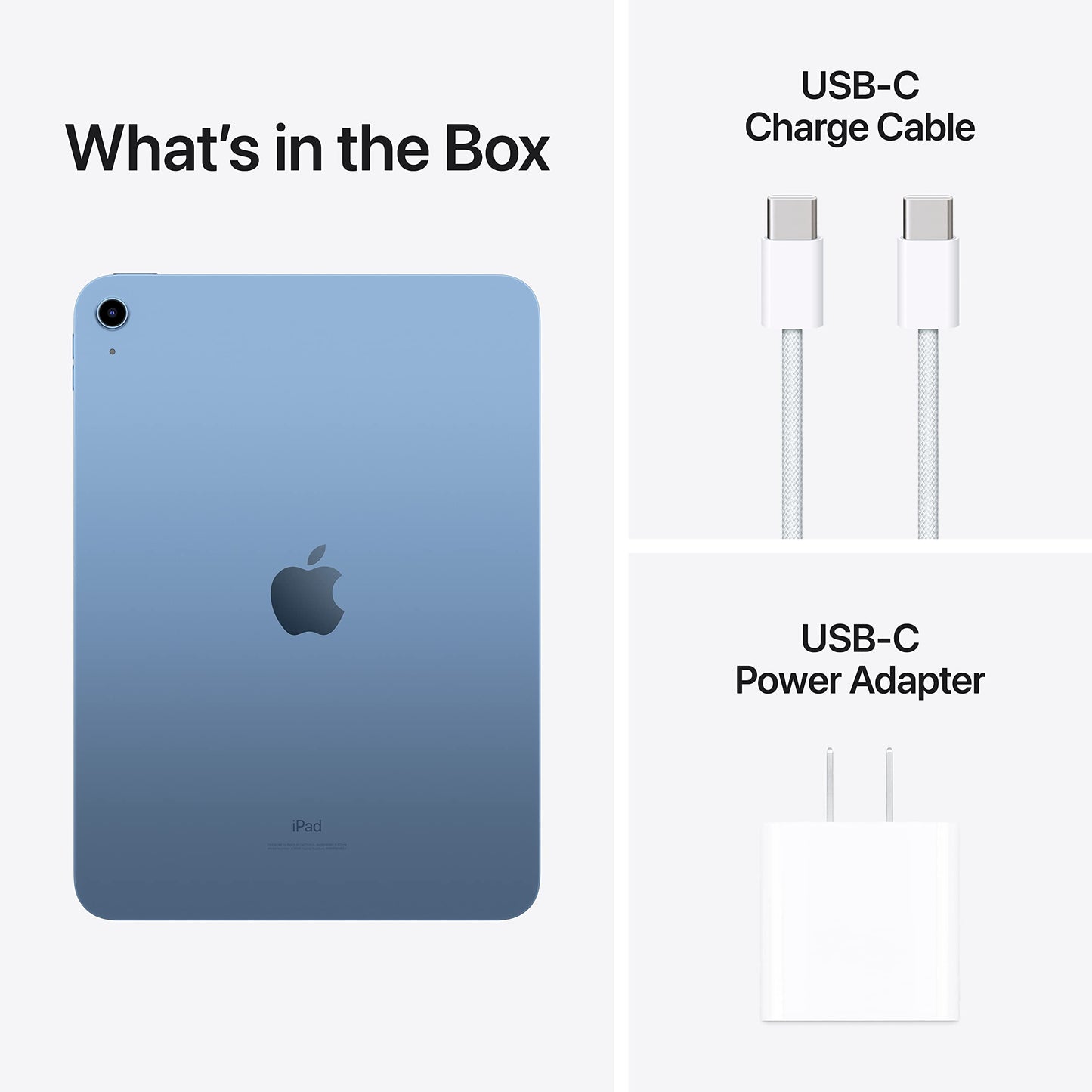 Apple iPad (10th Generation): with A14 Bionic chip, 10.9-inch Liquid Retina Display, 256GB, Wi-Fi 6, 12MP front/12MP Back Camera, Touch ID, All-Day Battery Life – Blue
