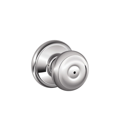Schlage F51A GEO-625-CAM Georgian Knob with Camelot Trim – Bright Chrome