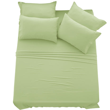 LUX Décor 6-Piece Sheet Set – Soft Microfiber Bedding with Deep Pocket Fitted Sheet & 4 Pillowcases (Paisley)