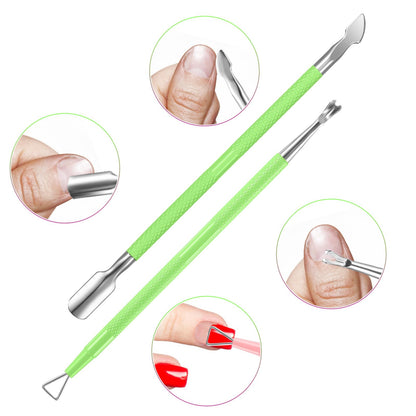 Cuticle Trimmer & Pusher – Professional Stainless Steel Manicure/Pedicure Tool for Nails