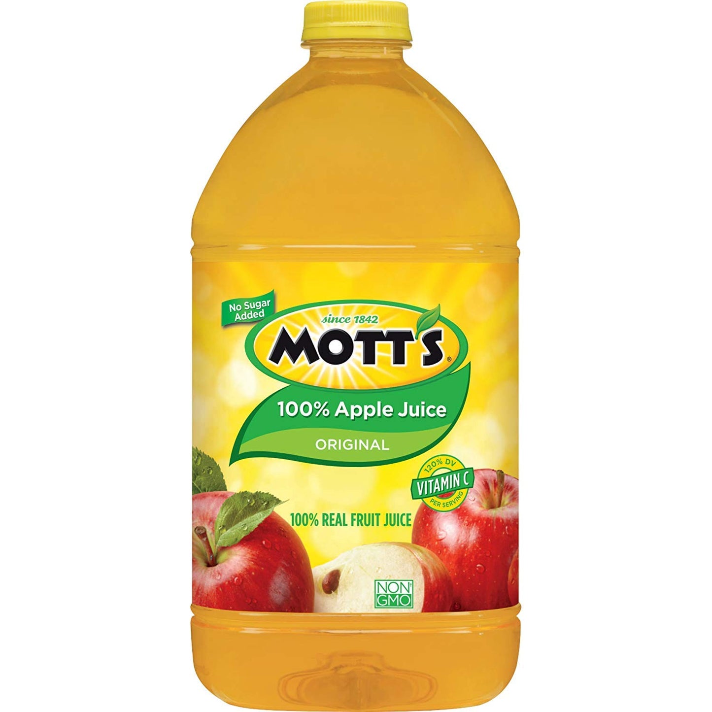 Mott's 100 % Original Apfelsaft, 8-fl-oz-Flaschen, 24 Stück (4 Packungen mit 6 Stück), 2 Portionen Obst, 100 % Fruchtsaft, glutenfrei, koffeinfrei, koscher, enthält keine künstlichen Farbstoffe oder Süßstoffe 