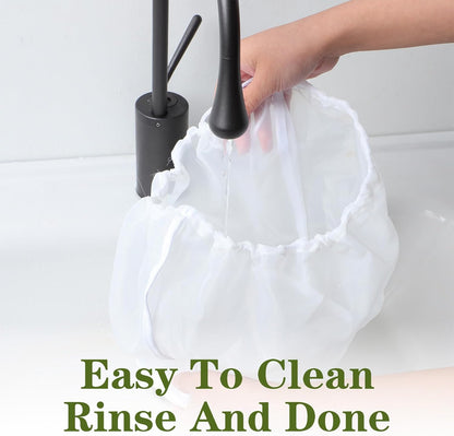 9-Pack Reusable Cheesecloth Nut Milk Bags, Organic Cotton Fine Mesh Food Strainers