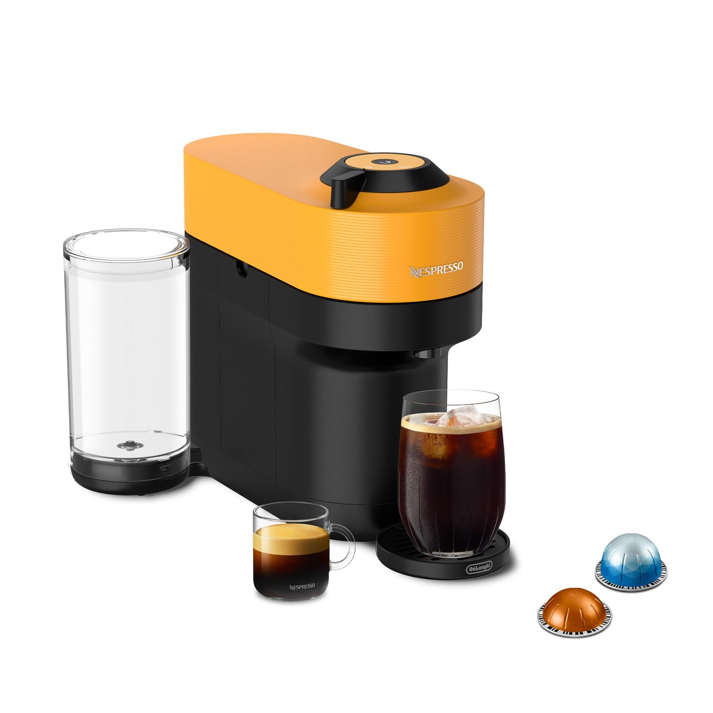 Machine à café et expresso Nespresso Vertuo Pop+ de De'Longhi, jaune mangue 